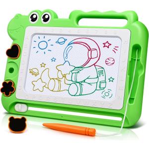 AiTuiTui Magnetic Drawing Board Toddler Toys Gift for Girls Boys, Color Sketch Writing Scribble Doodle Pad Travel Games, Educational Learning Kids Toys for Birthday or Easter (Green)