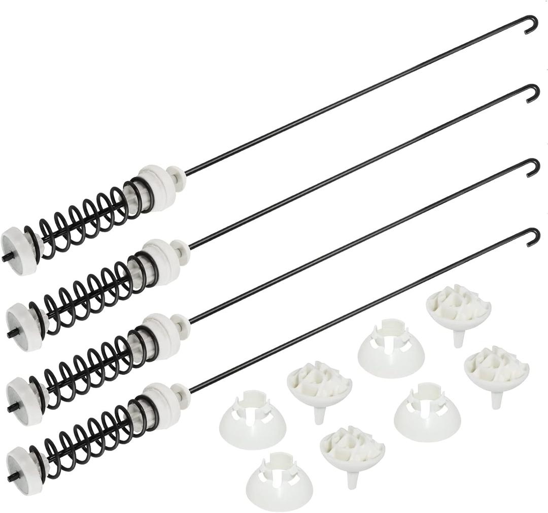 2026 Updated W10780048 ATW4675YQ1 WTW4800XQ4 RTW4640YQ1 W10257088 Washer Suspension Rod Kit by Blutoget-WTW4800XQ1 W10257087 Fit for Whirlpool WTW4800XQ2 May-tag Ken-more Admiral Amana Roper washer, Length of W10257087 suspension rod is 23.6in