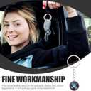 NUOBESTY Retro Gramophone Key Chain Set 4 Pcs Metal Vintage Vinyl Record Key Rings for Men Women Luggage Bag Charms Unique Music Accessories