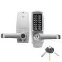 Mechanical Door Lock, Mechanical Push Button Lever Lock, Keyless Entry Commercial & Residential, Water-Proof Zinc Alloy, Easy to Install, for Garden, Yard, Garage