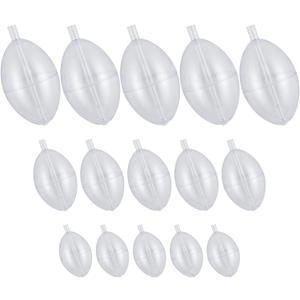 Slip Bobbers Set for Fishing, 15PCS Fishing Slip Cast Spin Floats, 3 Sizes Clear Plastic Bobbers Kit, Oval Bubble Float Bobber Tackle
