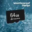 Happy Birdy 64GB MicroSD Card TF Memory Card for Happy Birdy Smart Feeder | U3 A1 | 4K Video Recording | Waterproof, Heat-Resistant & Shockproof