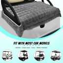YOKYHOM Golf Cart Seat Covers for Cool or Cold Weather, Thickened Golf Cart Seat Towel Blanket, Plush Surface, Keep Warm, Suits EZGO, Yamaha, Club Car and More 2-Seat Cart, 50"x 27.5", Dark Gray