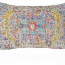 Ethnic Bohemian Pillow Covers 12X20 Inch Turkish Carpet Tribal Pattern Pillowcase Super Soft Oriental Decorative Cushion Covers for Living Room Bedroom Bed Cushion Outdoor (Multicolor)