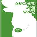 COCOYO Disposable Male Dog Wraps, Medium Size, 84 Count, Super Absorbent, Breathable, Wetness Indicator (Medium)