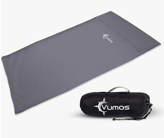 Sleeping Bag Liner – Lightweight Travel Sheet with Full-Length Zipper, Soft Breathable Fabric, Compact Backpacking & Camping Sleep Sack for Hotels
