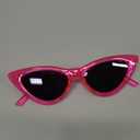 livho Retro Vintage Narrow Cat Eye Sunglasses for Women Clout Goggles Plastic Frame (Barbie Powder)