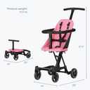 Dream On Me Coast Rider Lightweight Travel Stroller, 45 Lb Limit, Pink
5-Point Harness, Smooth Wheels, Compact Baby & Toddler Stroller, Theme Park Approved, Quick Fold, Converts to Rider & Scooter