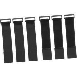 Pack of 6 Portable Multi Function Bundling Belt Wear Resistant Elastic Sticky Straps for Soccer Durable Hook and Loop Ties for Sports Gear and Luggage Organization (32.00X5.00X0.50CM)