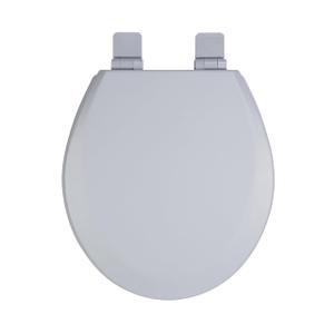 Toilet Seat, Slow Close, Soft Touch, Ultra-Smooth Matte Finish (No Orange-Peel Texture), Premium Moulded Wood, Quick Release, PIKLiDS (Gray, Round)