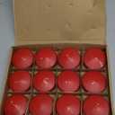 12 Pack Red Floating Candles 3 inch, Unscented Traditional 3" Floating Candles for Centerpieces, 7 Hours Burning, Red Water Candles for Cylinder Vases, Wedding, Party, Pool