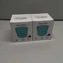 2 x Cherry Pitter Tool - Cherry Seed Remover for Multiple Cherries, Easy Push Press One-Hand Operation, Perfect for Canning, Baking & Jam Making (Blue)