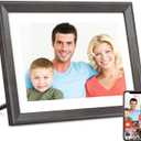 Frameo Digital Picture Frame WiFi 10.1 inch IPS Touch Screen HD Display,16GB Storage, Auto-Rotate,Easy Setup to Share Photos or Videos via Frameo APP (Brown)