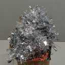 DECORA 33 Feet Silver Tinsel Garland, Christmas Metallic Hanging Tinsel Garland for Xmas Tree Home and Party Decoration