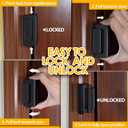 Home Security Door Reinforcement Lock - Child Proof High Security Door Lock Front Door Locks for Kids Safety Withstand 800 lbs Top Door Latch Lock Flip Door Guardian for Inward Swinging Inside Door