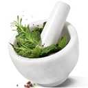 Koville Marble Mortar and Pestle Set, 5"-1.5 Cups Grinder Bowl for Guacamole, Salsa, Pill Crusher, Spice, Herb, Garlic, Nut, Heavy Duty Grinder for Kitchen(Namib Fantasy)