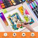 Dual Markers Brush Pens for Adult Kids Coloring Books, 72 Colors Art Marker Set with Fine & Brush Tip Pen for Bullet Journaling, Coloring, Drawing, Hand Lettering, Calligraphy, Art Supplies