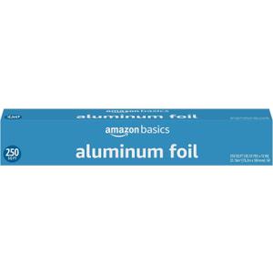 Amazon Basics Aluminum Foil for Everyday Use, Cooking and Wrapping, 250 Sq Ft, Pack of 1 (Previously Solimo)