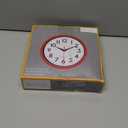 Bernhard Products Red Wall Clock 8" Retro Kitchen Silent Non-Ticking Quality Quartz Battery Operated Round Clock for Office Classroom Bedroom Bathroom Easy to Read (Candy Apple Red)