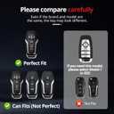 2 x For Ford Key Fob Cover with Keychain.No Screws Required for Installation. Compatible with Ford Fusion Mustang F150 Edge Explorer And Lincoln MKZ MKC MKX(Frosted Matte Gray, Model 2)