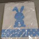 PINWATT 12 Pcs Reusable Easter Non-Woven Gift Bags with Handles, Colorful Bunny Tote Treat Bags for Easter Egg Hunt, Party Favors (9x8.6x4.3 Inches)