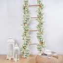 Dolicer 2 Pcs Babys Breath Artificial Flowers Vines, Faux White Hanging Baby Breath Garland, Real Touch Fake Babys Breath Gypsophila for Wedding Party Backdrop Wall Home Decor