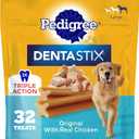 Pedigree Dentastix Large Dog Treats, Original Flavor with Real Chicken, 1.66 lb. Bag (32 Treats Total), Best  By 04/30/2026