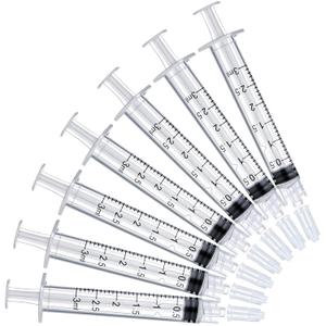 2 x 3ml Luer Lock Syringe, Syringes Without Needle, Disposable Syringe Individually Wrapped(30)
