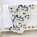 TANOFAR Baby Blankets, Adventure Mountains Fleece Toddler Blanket for Boys Girls, Dotted Backing, Double Layer, Crib Receiving Blanket, for Nursery/Stroller/Toddler Bed/Carseat, 30 x 40 Inch