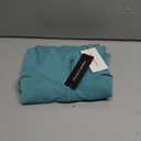 PRETTYGARDEN Women's Long Sleeve Quarter Zip Pullover Sweater Casual Loose V Neck Collared Ribbed Knit Jumper Tops Thumb Hole (Medium, Lake Blue)