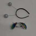 Poptrend Alien Headband and Glasses,Alien Rainbow Lens Sunglasses,Headband Boppers Antenna for Adults and Kids