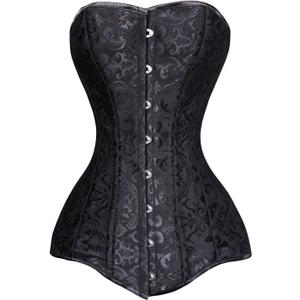 Charmian Women's 26 Steel Boned Cotton Long Torso Hourglass Body Shaper Corset 2XL