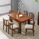 Genina Seat Covers for Dining Room Chair Seat Slipcovers Kitchen Chair Covers (Beige, 6 Pcs)