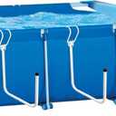 4PCS Solar Pool Cover Holder, Adjustable U-Type Strong Solar Saddle Pool Cover Hooks Keeps Solar Blankets Off The Ground(White)