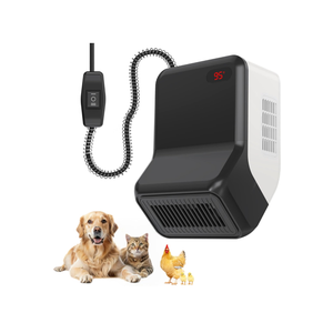 Dog house heater for chicken coop pet, adjustable temperature of 300W/600W for winter warmth, low noise, overheat protection, bite-proof wires, suitable for indoor and outdoor use