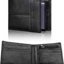Stylish Men's Wallet, Genuine Leather Bifold Wallet with RFID Blocking Technology Individual Coin Pocket A wallet Essential For Business, Leisure, And Travel