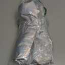 Arjen Kroos Mens Sequin Top 70s Outfit Disco Rave Party Collared T-Shirt Short Sleeve Breathable Metallic Shirt, Size L