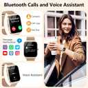 CASCHO Smart Watches for Women (Android/iOS), 1.85" HD Smart Watch with Calls/Messages/AI Voice Control, Sleep/Heart Rate Monitor,120+ Sports Modes Fitness Tracker Watch, Rose Gold with 2 Bands