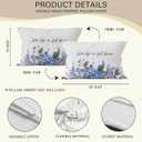 Inspirational Hydrangea Floral Throw Pillow Covers 16x24, Live Life in Full Bloom Cottagecore Flower Decorative Pillow Covers for Home Bedroom, Inspirational Gifts Accent Pillows Cover Pillowcases