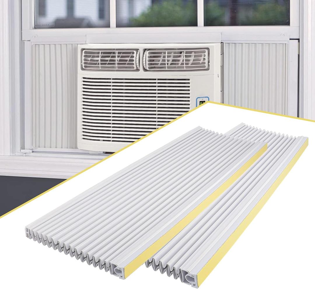 LBG Products Air Conditioner Side Panel Kit for Window AC Units, Fits Up to 17" H x 10" W,Double Layers Window AC Side Panels Kit for Window Air Conditioner Replacement Screen,2 Pack