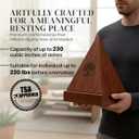 YF&CO SIGNATURES Premium Walnut Handcrafted Wooden Urn for Human Ashes Adult – Pyramid Memorial Ashes Holder for Men & Women – urn for Human Ashes - 220 lbs Capacity Decorative Remembrance Piece