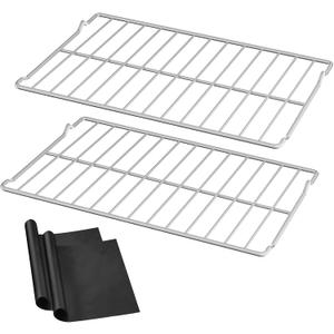 UPGRADE W10256908 Range Oven Rack Compatible with Whirlpool Stove Parts Amana Maytag Kenmore Kitchenaid Oven Racks WPW10256908 Oven Wire Racks Baking Rack 24" x 15.75" 304 Stainless Steel Shelves 2Pcs