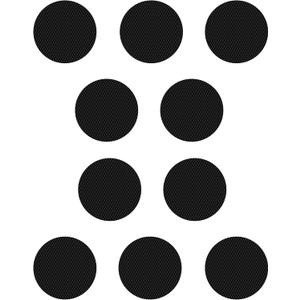 Kahuna Grip Bath and Shower 3" Circles Non-Slip Safety Treads - Black (10 Pack)