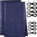 Queekay 2 Pcs Gravity Chair Replacement Fabric with 8 Bungee Cord Lounge Chair Cloth Mesh Patio Chair Repair Kit for Patio Recliner Outdoor Lawn Pool Beach Sling Chair (Blue,63" X 21")