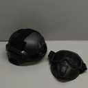 Airsoft Helmet and Mask, MICH Airsoft Helmet with Removable Full Face Mask, Suitable for Paintball, CS Games, Role-Playing and Other Outdoor Activities (BK)