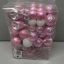 XmasExp 99-Pack Christmas Ball Ornaments Assorted Shatterproof Christmas Tree Decorations with Hand-held Gift Package for Xmas Tree,Home,Party(Baby Pink)