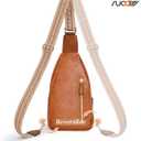 SUOSDEY Sling Bags for Women - Crossbody Leather Sling Backpack Chest Shoulder Bags for Casual Traveling Hiking Cycling
