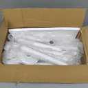 IBUYKE Industrial Pipe Clothes Rack, 50 Inch Wall Mounted Clothing Rack, Space-Saving Hanging Closet Rod, Heavy Duty Multi-Purpose Garment Rack for Closet and Laundry Room(4 Bases), White TYJ002W