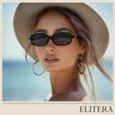 Retro Polarized Sunglasses for Womens Men - Trendy Sunnies UV Protection Lightweight Vintage Sun Glasses