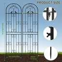 2 Pack Metal Garden Trellis, 86.7" H x 19.7" W Black Coated Wire Lattice Panel, Sturdy Plant Support for Climbing Roses Vines Cucumber Vegetables Outdoor Patio Yard